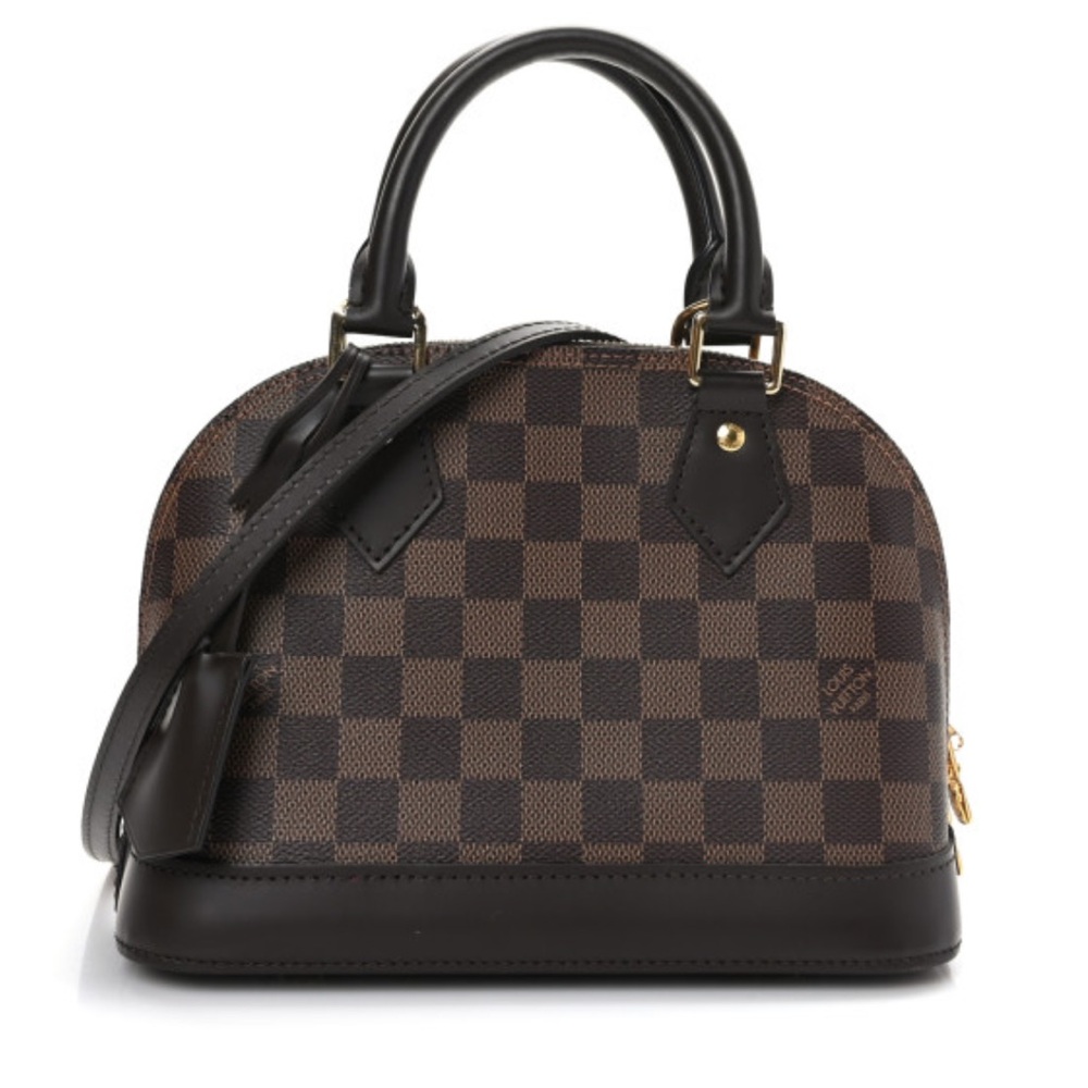 Designer Brown Checkered Handbag